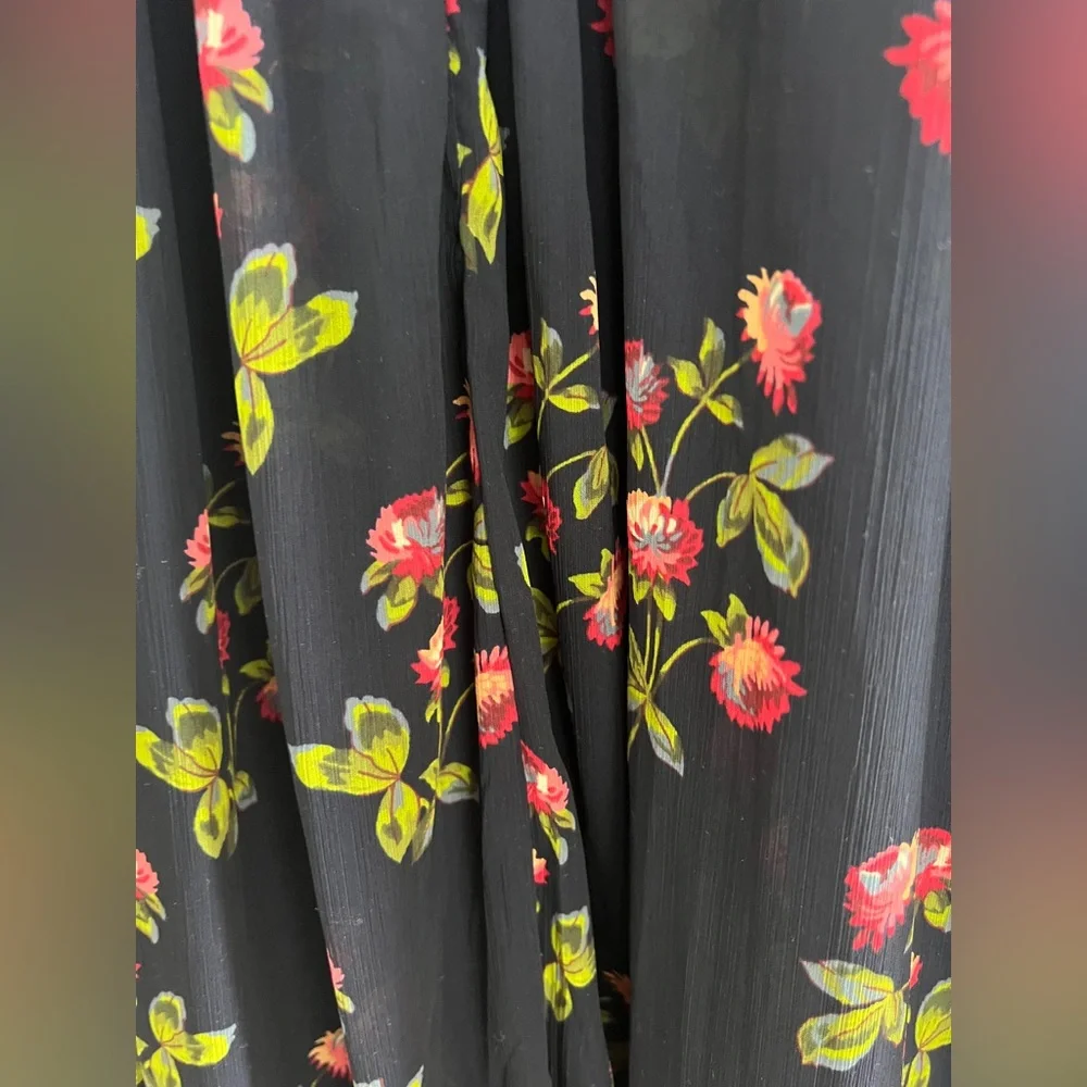 J Crew Floral Cottage Coquette Chiffon Maxi Skirt Size 2